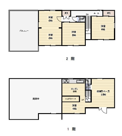 ■□米子市蚊屋中古戸建□■の間取り|住居兼店舗となっており住居部分は現在賃貸中となります。