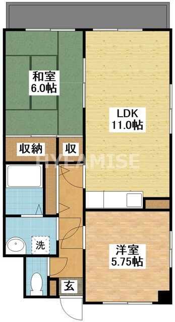 マンションミゾロクの間取り
