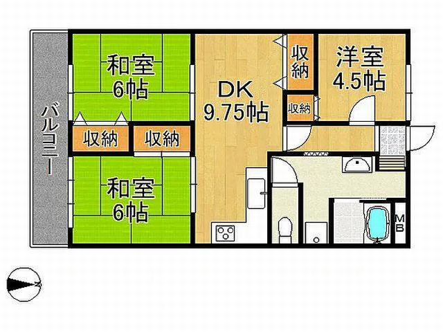 【間取り】 | 山科南団地G棟