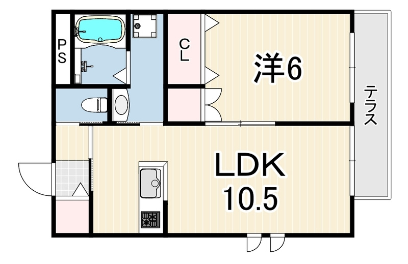 ラビエ岡本の間取り