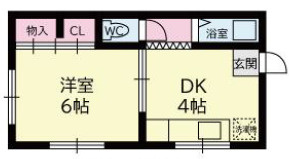 神戸市灘区上河原通４丁目のアパートの間取り
