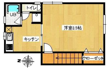神戸市灘区篠原中町５丁目のアパートの間取り