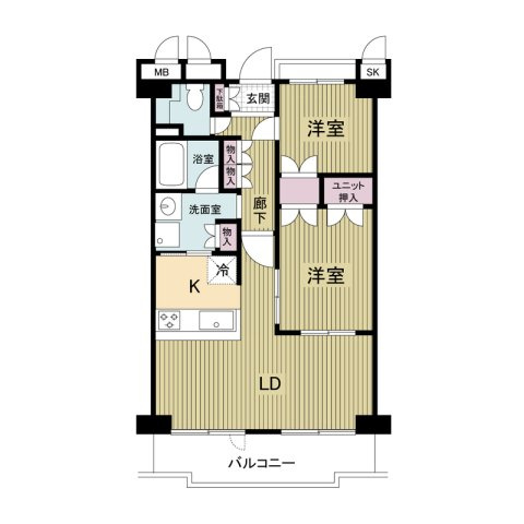 クオーレ御影の間取り