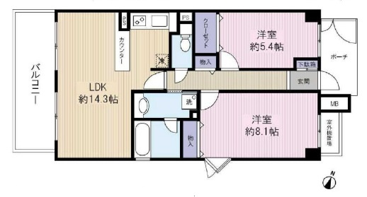 プラスワン芦屋の間取り