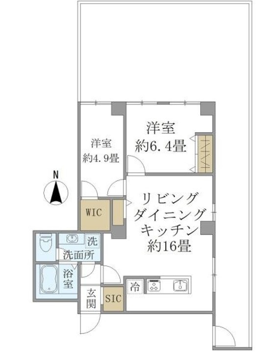 北区滝野川３丁目の賃貸マンションの間取り