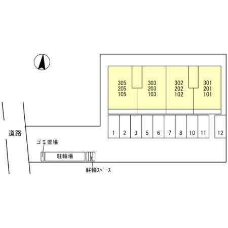 セジュール南耳原の区画図