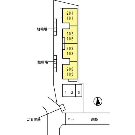 マルシエＫ．Ｋの区画図