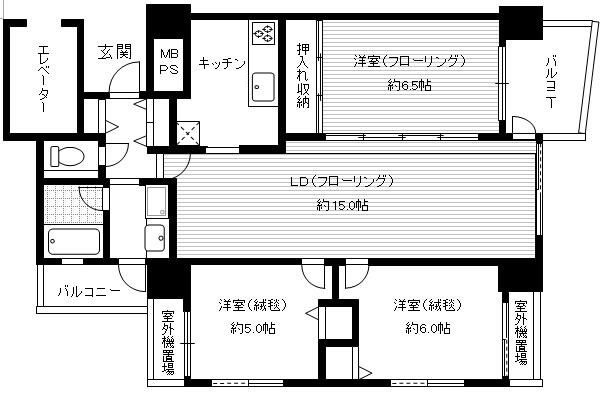 ライオンズステーションプラザ松戸の間取り|間取りです。