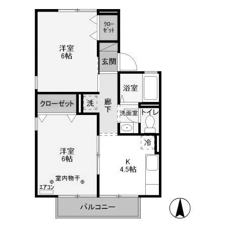 【間取り】 | セジュールエノキ A