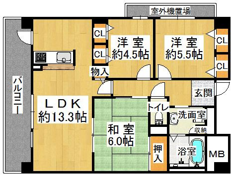 学園シティコートの間取り|※間取りが現況と異なる場合は現況を優先します※