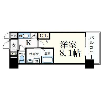 プレサンス名古屋ＳＴＡＴＩＯＮサティナの間取り