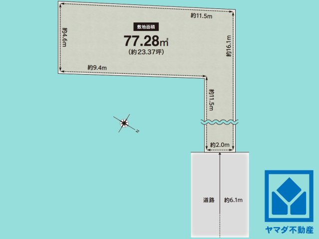 西宮市甲陽園本庄町の土地図