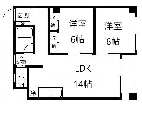升本マンション の間取り|間取りです。