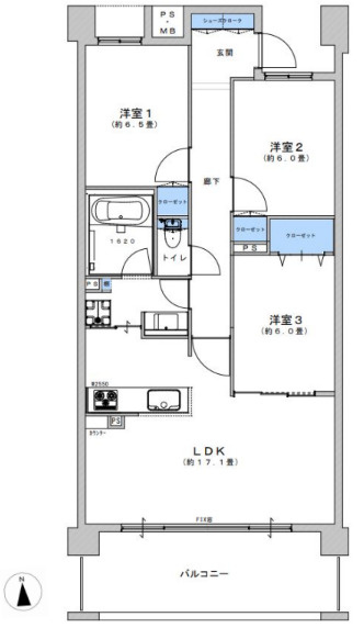 『八王子市マンション』レクセル多摩センターマークレジデンス【仲介手数料無料】　八王子市松が谷8-1の間取り|～仲介手数料無料☆八王子ひなた不動産～レクセル多摩センターマークレジデンス