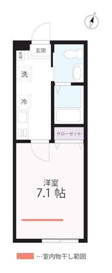 【間取り】 | ＱＵＩＥＴ　ＣＲＡＢ　ＨＯＵＳＥ　本郷台（仮） | 人気の１Ｋタイプ！