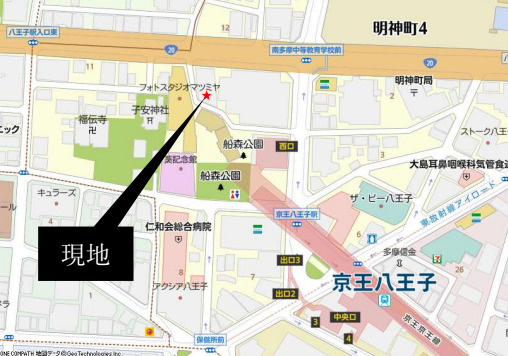『八王子市マンション』チサンマンション八王子【仲介手数料無料】　八王子市明神町4-9-1の地図|～仲介手数料無料☆八王子ひなた不動産～チサンマンション八王子
