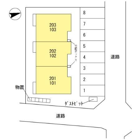カーサ フルールの区画図