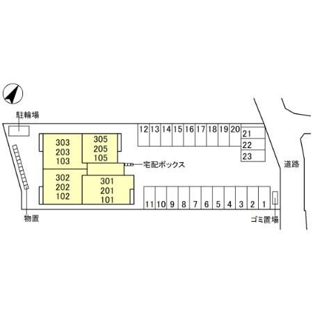 D-Grande婦中の区画図