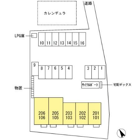 カレンデュラⅡの区画図