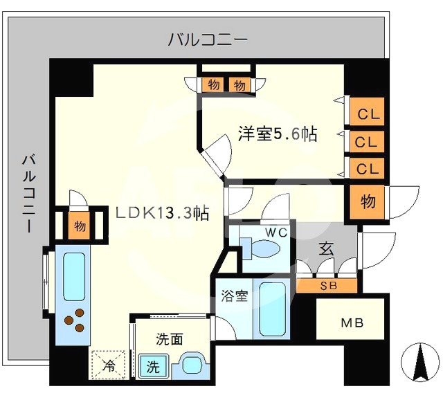 ジーニス大阪WESTの間取り|ジーニス大阪WEST　間取り