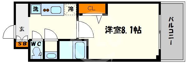 プレサンス心斎橋ソレイユの間取り|プレサンス心斎橋ソレイユ　間取り