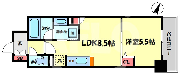 PONTE CIELO　滝川小学校の間取り|PONTE CIELO　開放感ある間取り