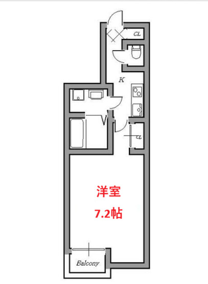 【間取り】 | 上池台ゼルコバマンション | 洋室7.2帖です