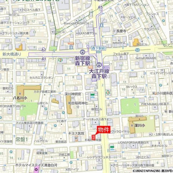 杉船ビル常盤の地図