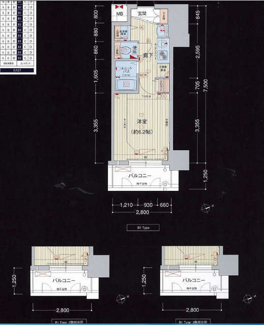 プレサンス名古屋駅前プラチナムの間取り