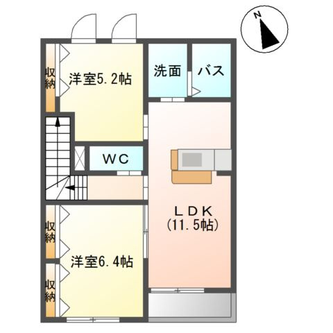エルシャトーⅡの間取り