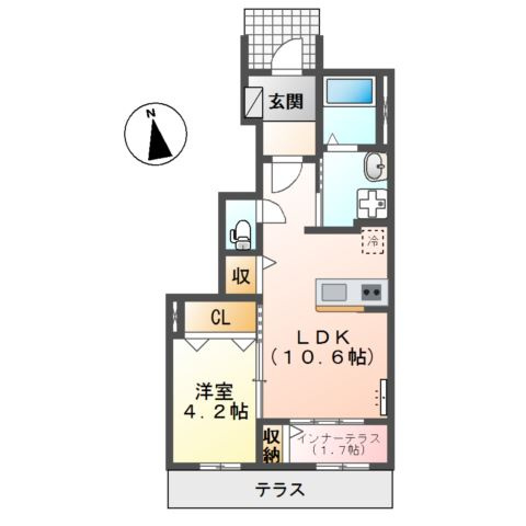 フルールの間取り