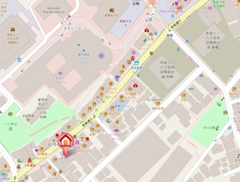 赤坂コーポの地図