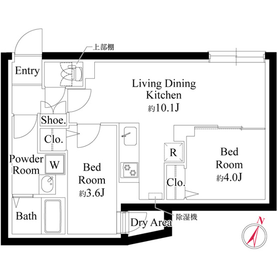 【間取り】 | エルファーロ西新宿五丁目Ⅲ