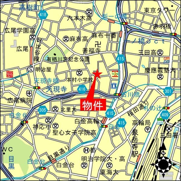 ＤＯＧＷＯＯＤ南麻布の地図