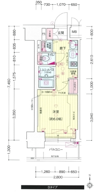 プレサンス谷町アルファの間取り