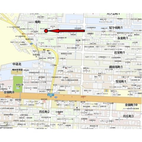 岐阜市庵町のアパートの外観