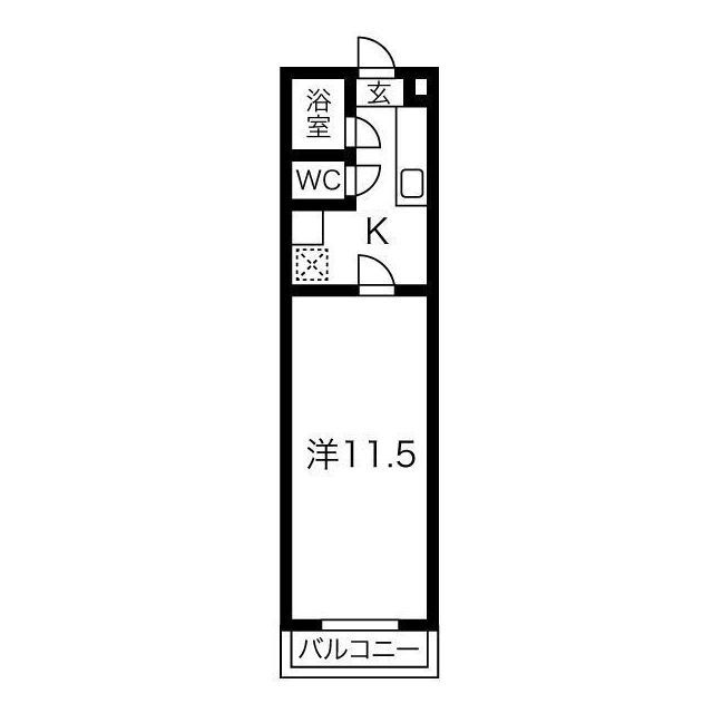 岐阜市庵町のアパートの間取り
