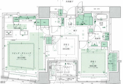 ザ・パークハウスグラン三番町26の間取り