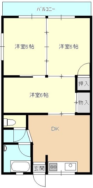 金比良ハイツの間取り