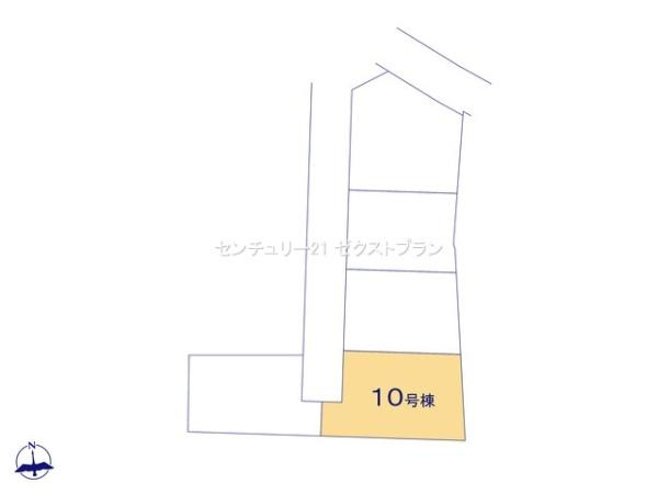 玉村町板井01期 10号棟の区画図|区画図