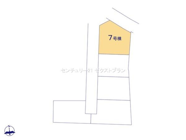 玉村町板井01期 7号棟の区画図|区画図