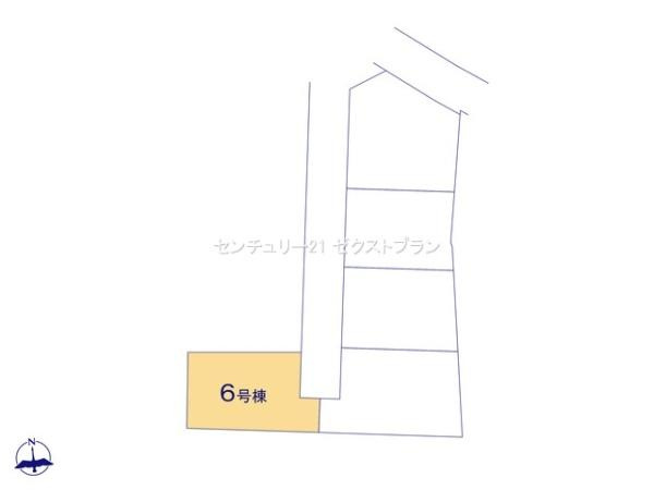 玉村町板井01期 6号棟の区画図|区画図
