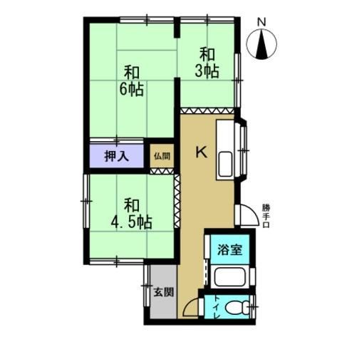 和歌山市木ノ本　中古戸建の間取り