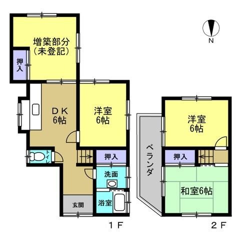 岩出市荊本　中古戸建の間取り