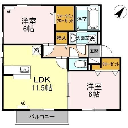 【間取り】 | リビングタウン観音寺　Ｄ棟