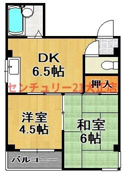 明日香第２ビルの間取り|《大正区・賃貸》★間取りは２ＤＫ★