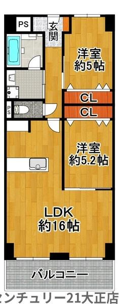 ファミール西九条の間取り