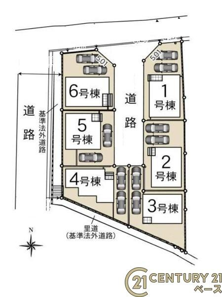 クレイドルガーデン九条町 ２号棟 ／新築一戸建の区画図|■こちらの物件は２号棟です！■