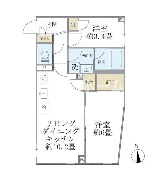 ウェルスクエア中延Ⅱの間取り
