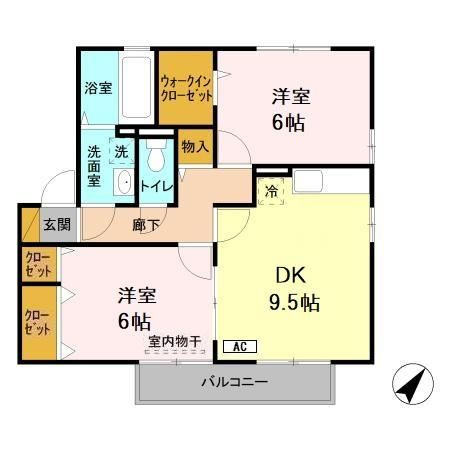 リビングタウン東海　E棟の間取り